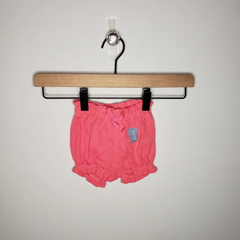 NWT Baby Gap 0-3 Months Bundle 2 Soft Shorts Pink Bubble Shorts & Navy Bloomers